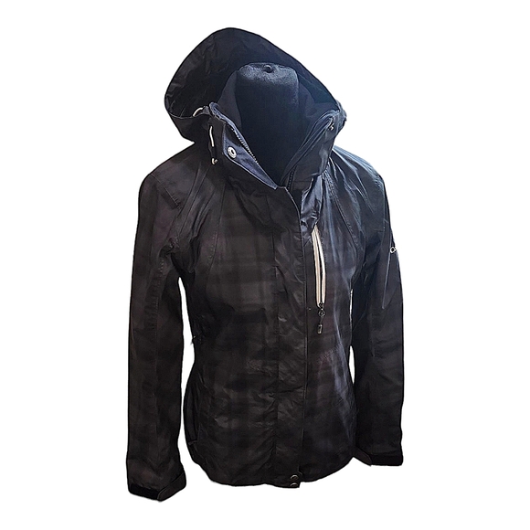 Columbia Whirlbird Interchangable Jacket (SHELL ONLY) Green/Black Plaid, W XS - Picture 11 of 16